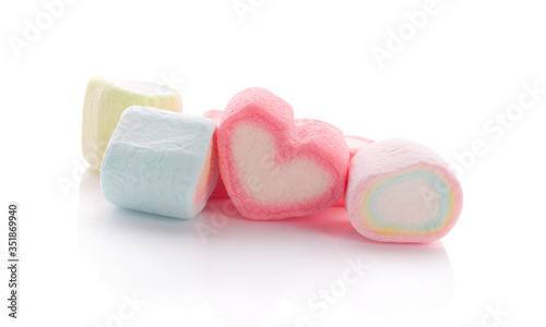 marshmallows colorful an isolated on white background