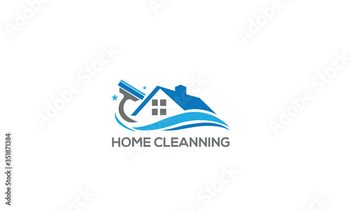 Home cleaning logo