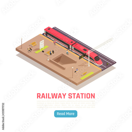 Regional Express Isometric Background