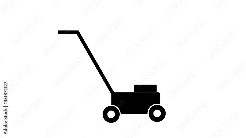 Gas (petrol) portable lawnmower icon Gas (petrol) portable lawnmower icon