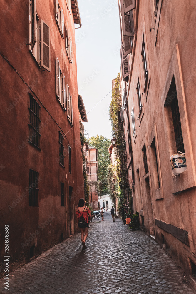 Through the Streets of Rome in Italy