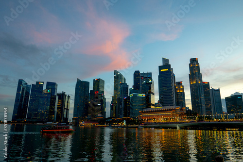 Singapore Skyline  Dusk