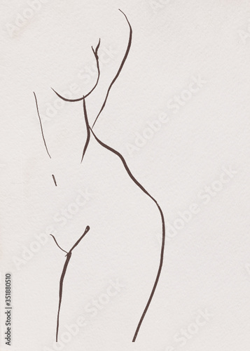 minimalistyczny-szkic-kobiecej-sylwetki