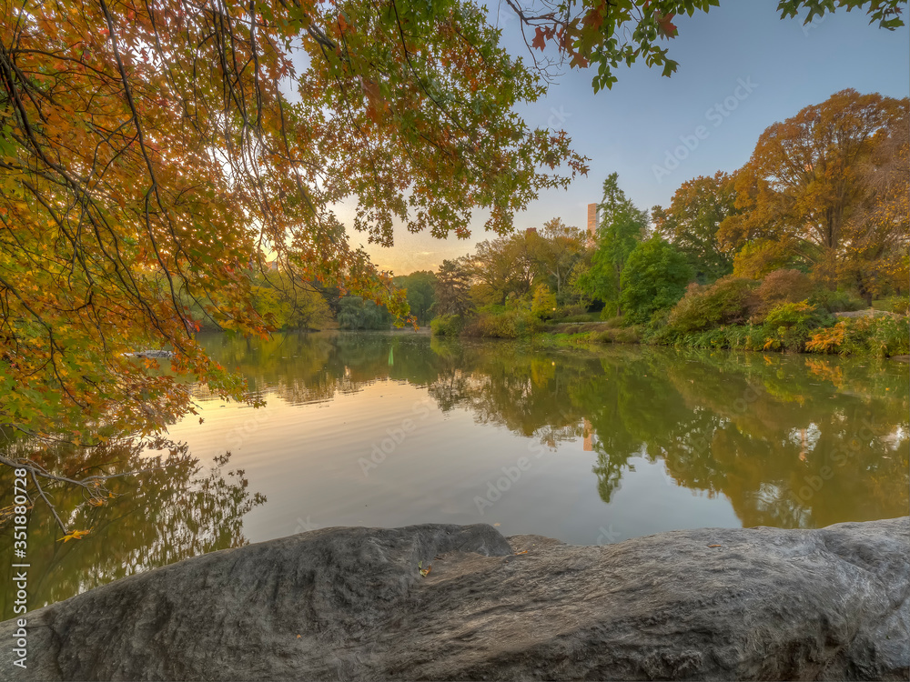 Central Park, New York City at the lake Central Park, New York City at the lake