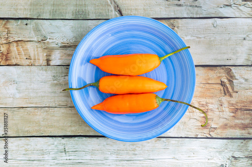 Fototapeta Naklejka Na Ścianę i Meble -  Yellow peppers, the main ingredient in Peruvian cuisine