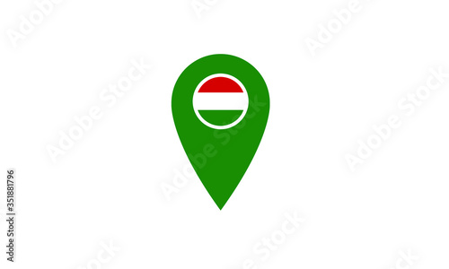 Free Download Hungary Location pin map navigation label symbol - GFXLoad