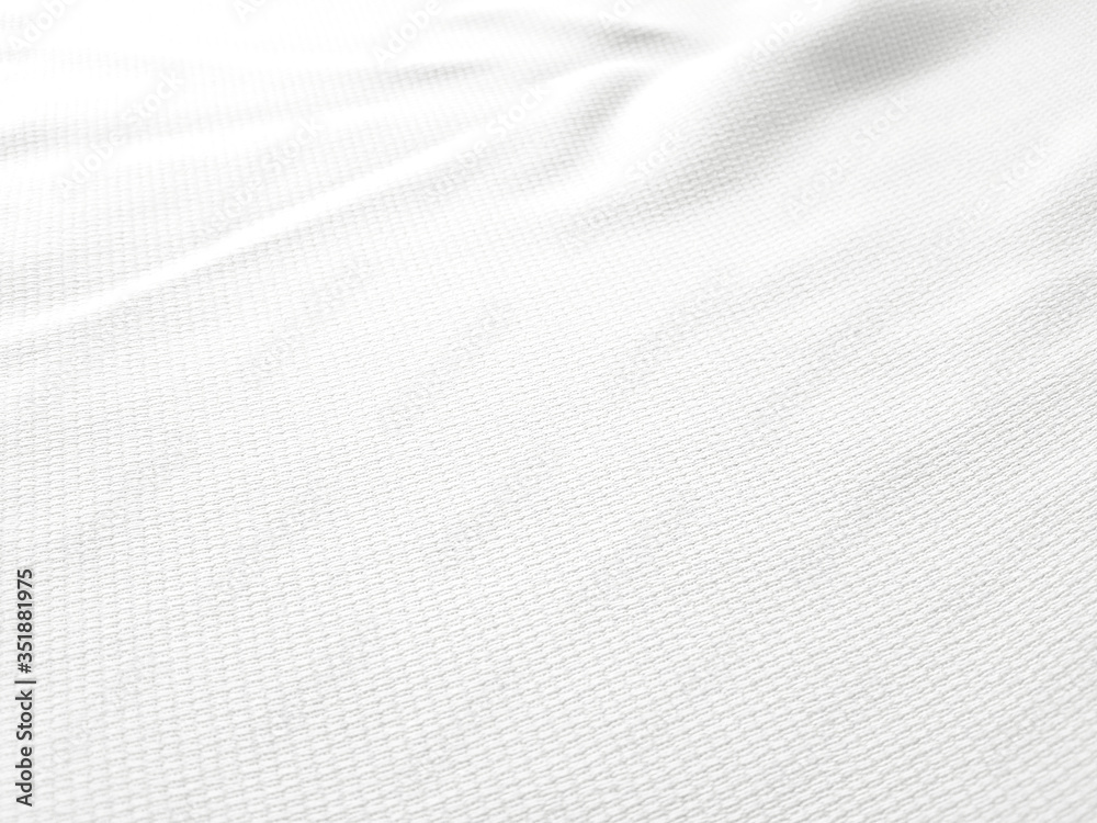 Fototapeta premium Soft white wrinkled fabric background