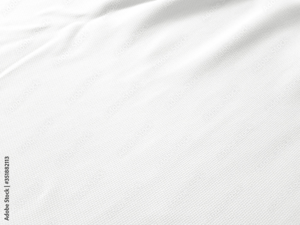 Soft white wrinkled fabric background
