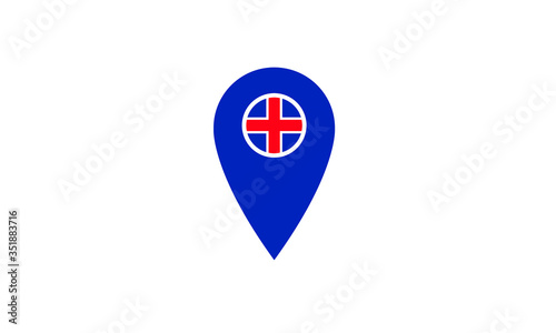 Free Download Iceland Location pin map navigation label symbol - GFXLoad