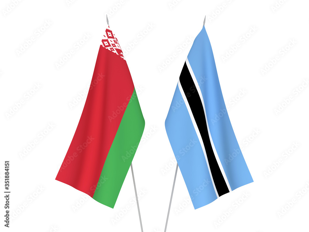 Belarus and Botswana flags Belarus and Botswana flags