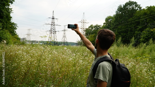 person taking photo with camera
