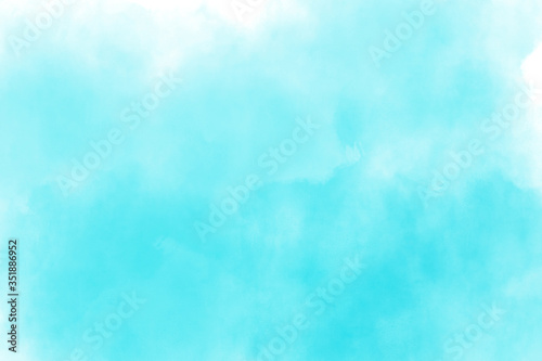 Abstract blue sky Water color background, Illustration, texture for design © Anlomaja