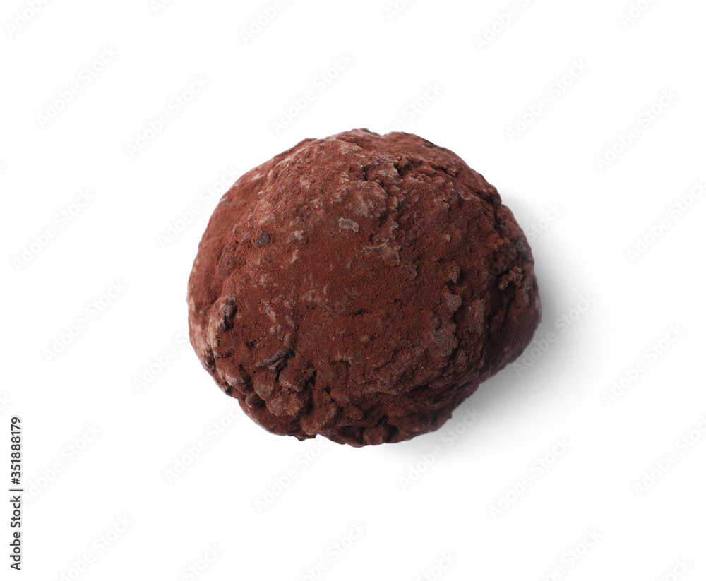 Tasty chocolate truffle candy isolated on white Tasty chocolate truffle candy isolated on white