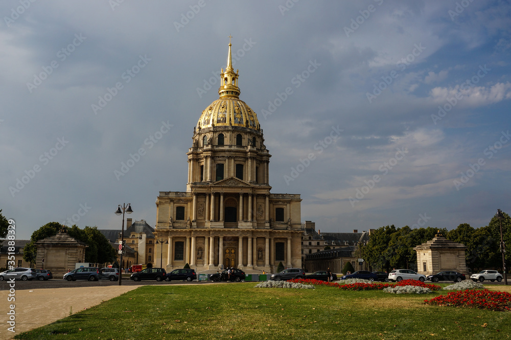  Invalides in Paris. The alms-house of the honored army veterans. One of the first disabled homes in Europe.