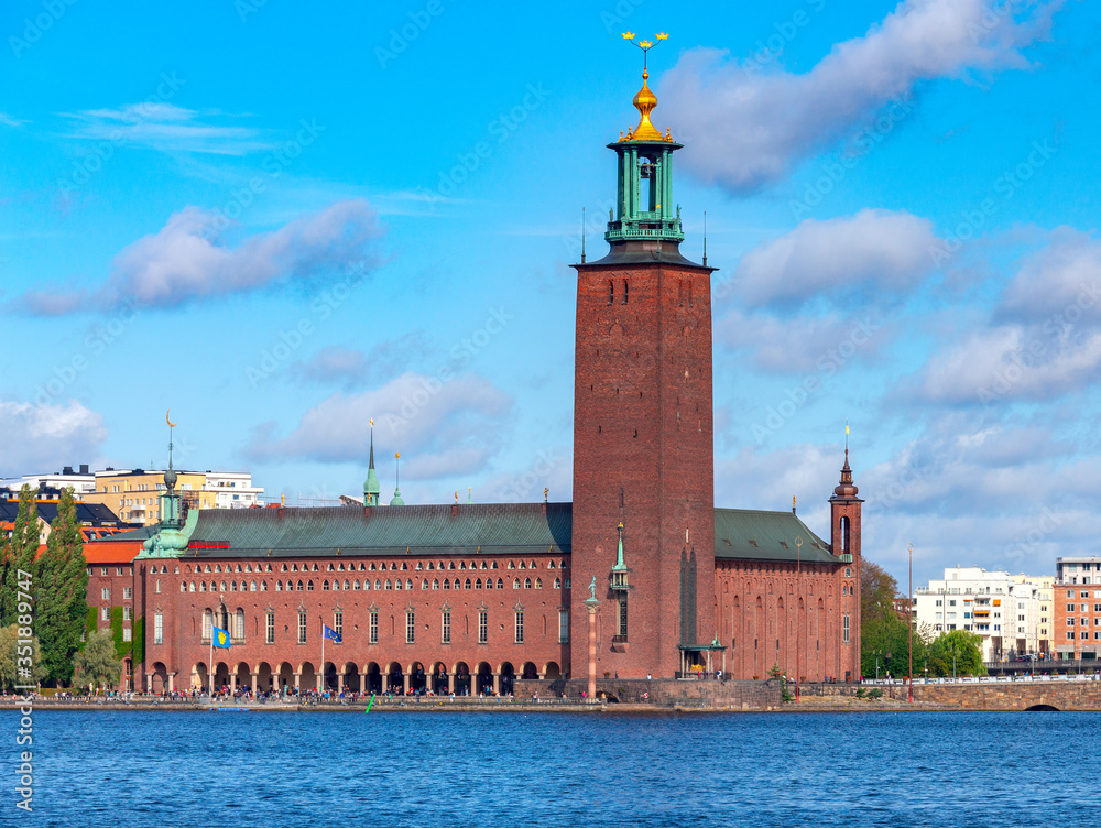 Stockholm. City Hall on a sunny day.