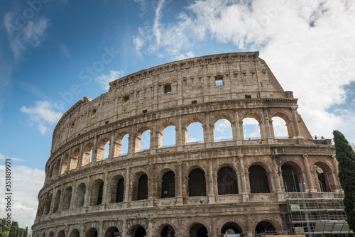 Rome Italy - 10.22.2015 View of the roman coliseum