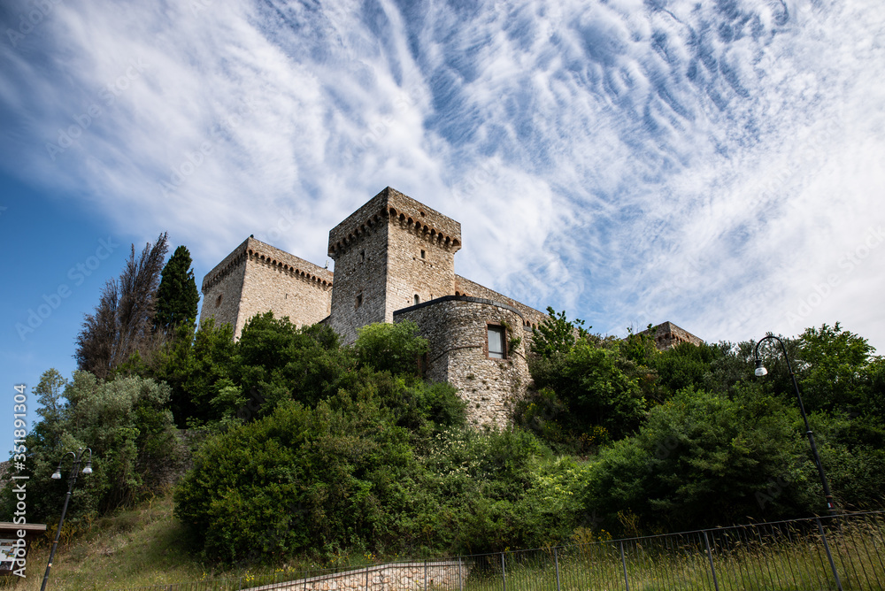 albornoz fortress on the hill above narni