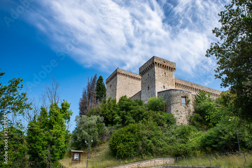 albornoz fortress on the hill above narni