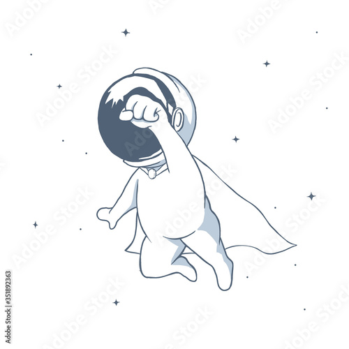 Astronaut flies like a superhero