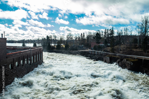 Wallpaper Mural Hydroelectric power generation plant at Kymijoki river, Finland. Torontodigital.ca