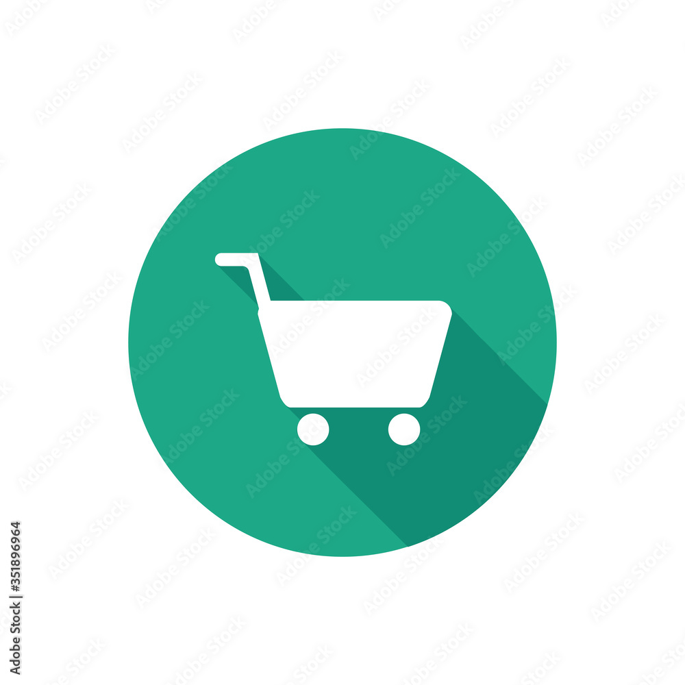Flat iconshopping cart button vector. For web and application. Flat iconshopping cart button vector. For web and application.