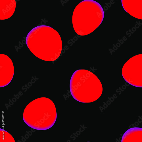 Seamless pattern background design with red circles 