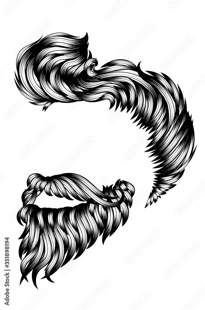 Obraz premium Modern male hairstyles and beards