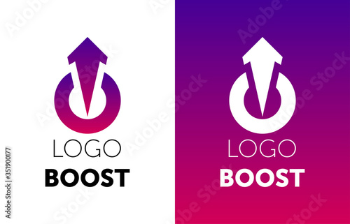 Logo Boost Template Design Vector. boost logotype. photo