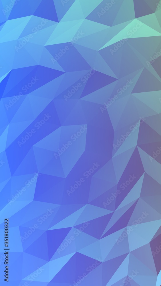 Obraz premium Abstract triangle geometrical blue background. Geometric origami style with gradient. 3D illustration
