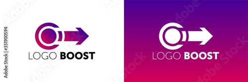 Logo Boost Template Design Vector. boost logotype.