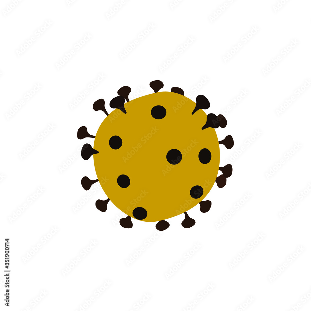 Fototapeta premium Fly germ virus infection,micro bacteria.Vector modern flat style cartoon character illustration.Isolated on white background.Microbe, Pathogen, Virus icon.