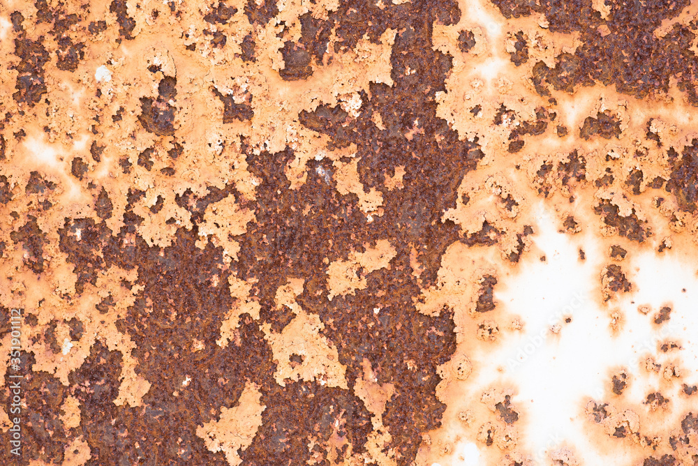 Texture of a large old iron and rusty wall closeup. Texture of a large old iron and rusty wall closeup.