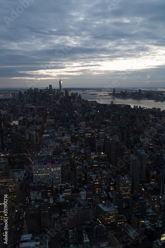 Vue sur Manhattan et le World Trade Center depuis le Top of the Rock