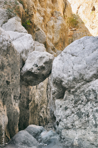 Saklikent national park canyon In Mugla Turkey