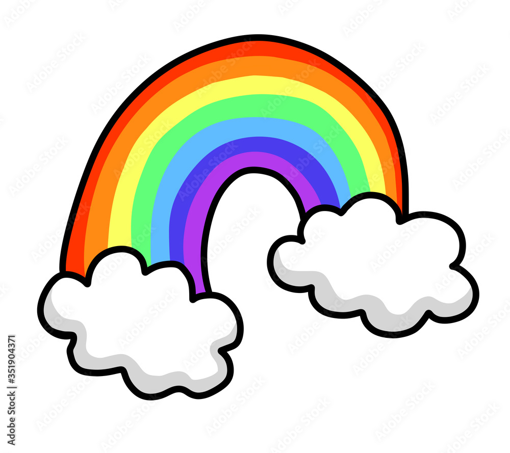 Cartoon Stylized Beautiful Rainbow Cartoon Stylized Beautiful Rainbow