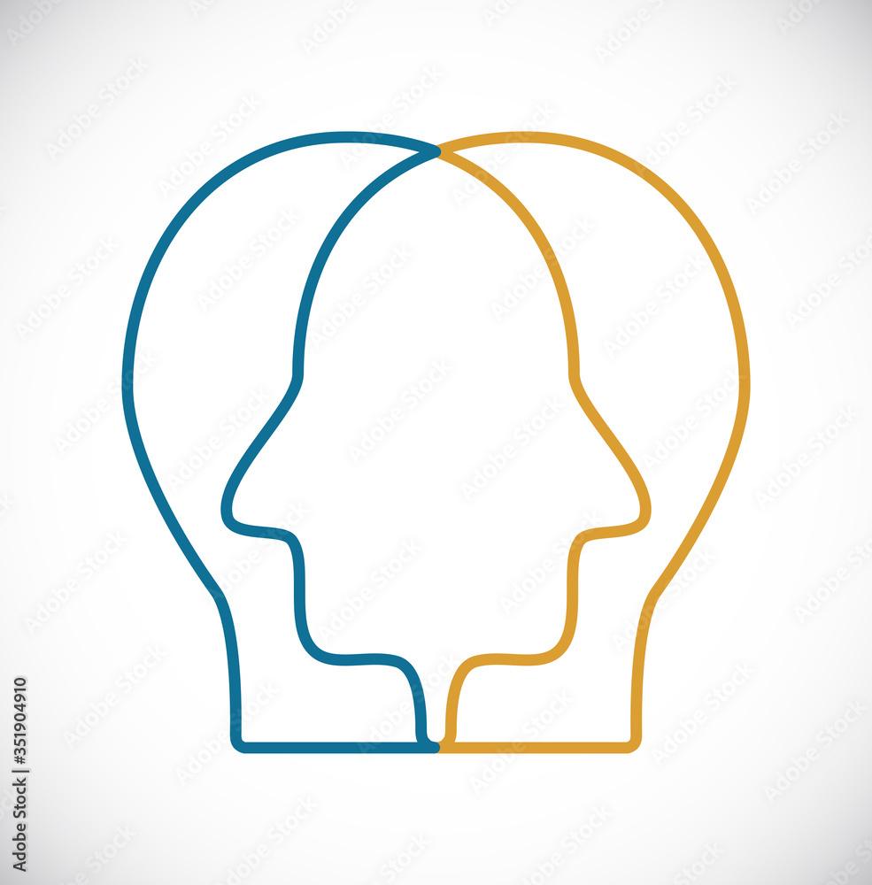two heads icon two heads icon