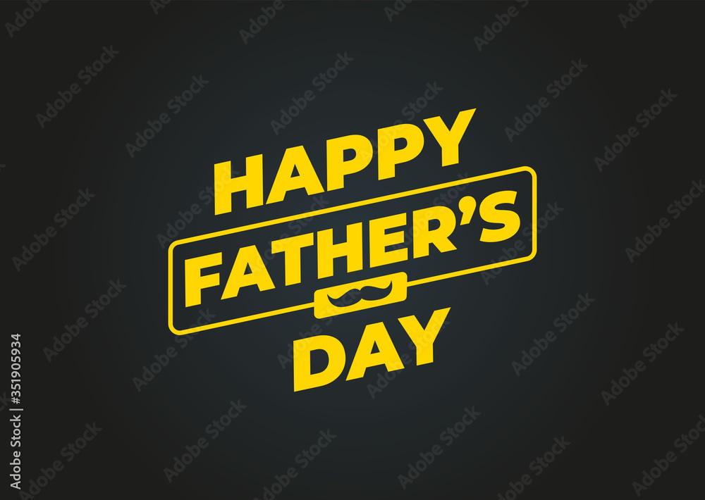 Happy Father s Day. Typography design for greeting cards, web banners. Retro styled calligraphy with blue background and frame. Vector Illustration. Happy Father s Day. Typography design for greeting cards, web banners. Retro styled calligraphy with blue background and frame. Vector Illustration.