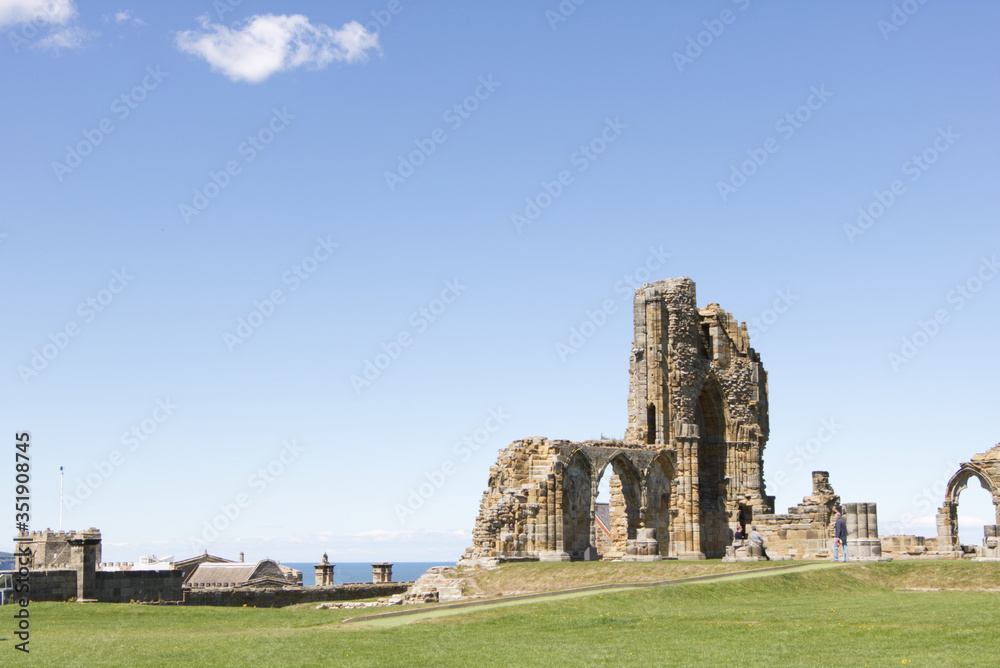 arches at whitby abbey ruins in north Yorkshire U.K.