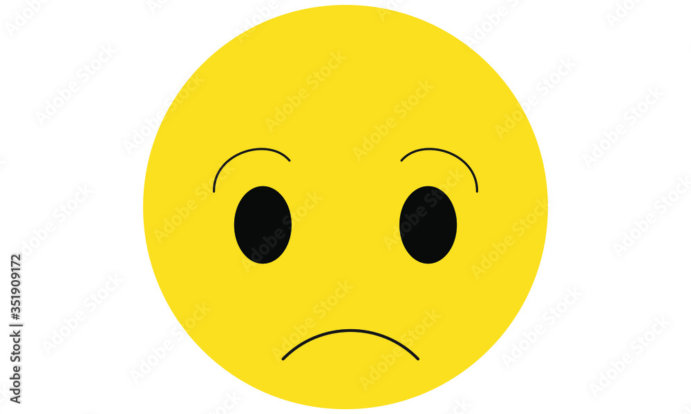 Sad or crying emoji face emotional icon vector illustration Sad or crying emoji face emotional icon vector illustration