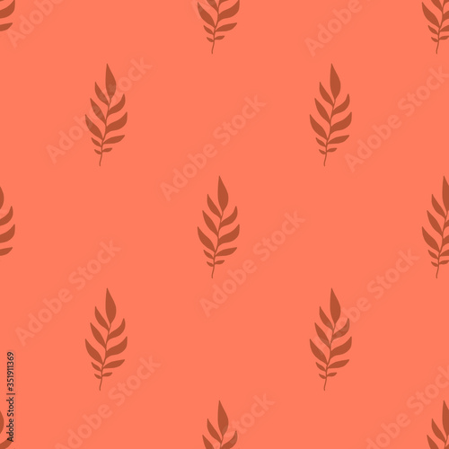 abstract seamless background with plants fabric print vector illustration