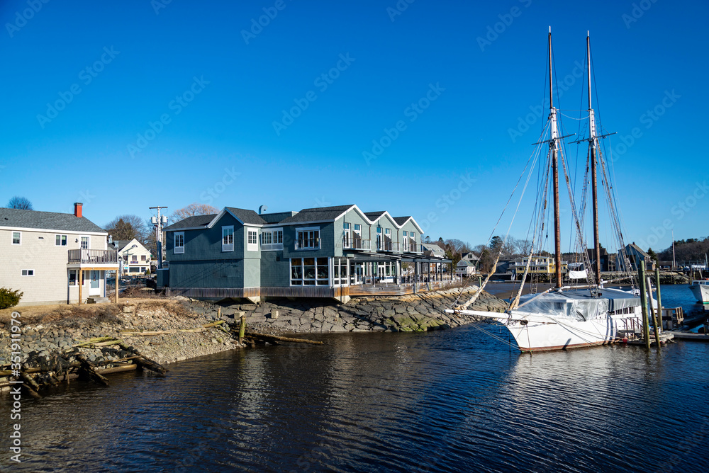 Fototapeta premium View of the small village of Kennebunkport, Maine, USA