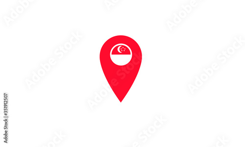Singapore Location pin map navigation label symbol