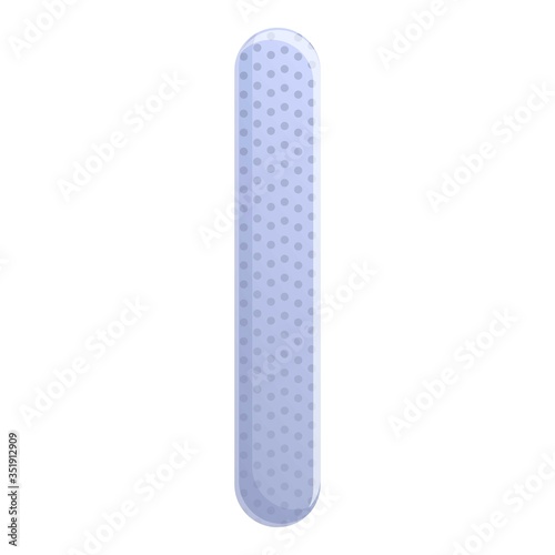 Nail file icon. Cartoon of nail file vector icon for web design isolated on white background