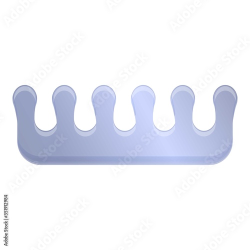 Pedicure toe separator icon. Cartoon of pedicure toe separator vector icon for web design isolated on white background