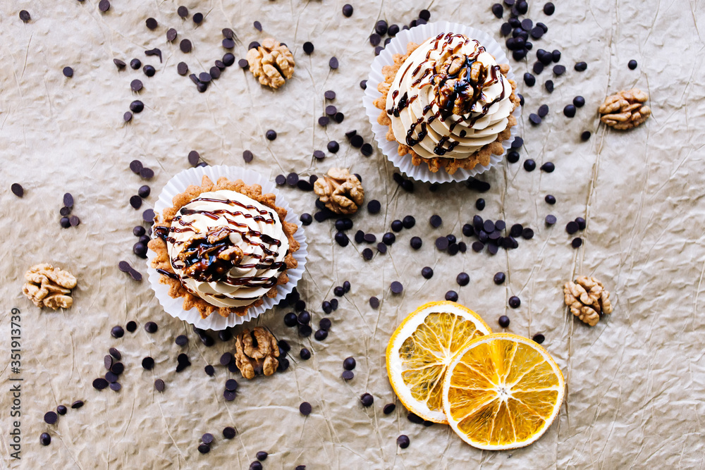 Appetizing dessert on a beautiful background Appetizing dessert on a beautiful background