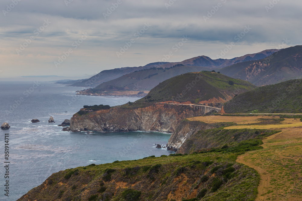View o the Pacific Coast in California, USA. View o the Pacific Coast in California, USA.