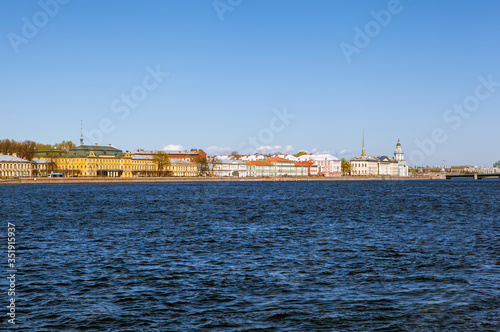 View of the Kunstkamera, the arrow of Vasilyevsky Island and the Peter and Paul Fortress. St. Petersburg. Russia photo