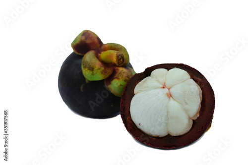 Mangosteen is an exotic, tropical fruit with a slightly sweet and sour flavor. It's originally from Southeast Asia but can be found in various tropical regions around the world. 