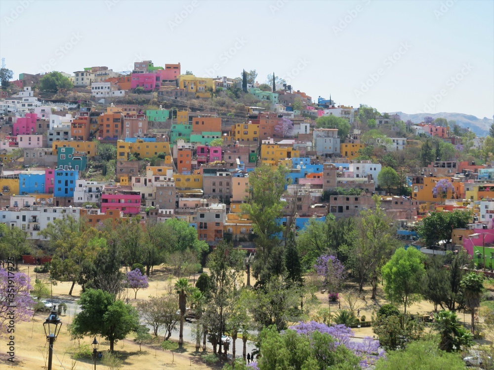 Colorful houses of Guanajuato ,Mexico