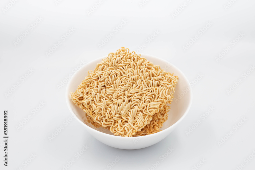 Instant Noodles In a white bowl Instant Noodles In a white bowl